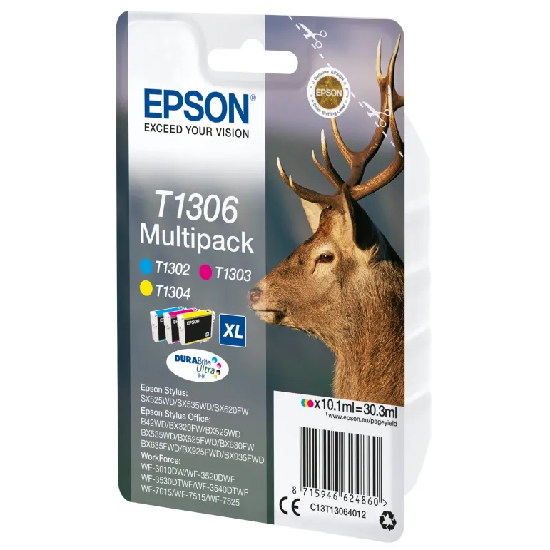 Epson Multipack 3 colori DURABrite Ultra Cervo T1306
