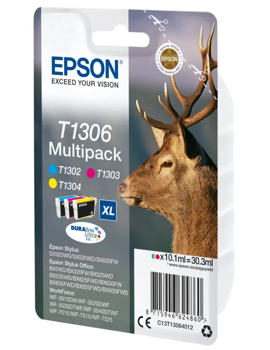 Epson Multipack 3 colori DURABrite Ultra Cervo T1306