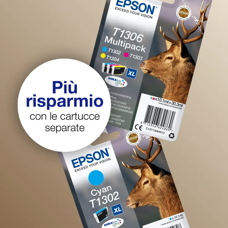 Epson Inchiostro nero singolo DURABrite Ultra Cervo T1301