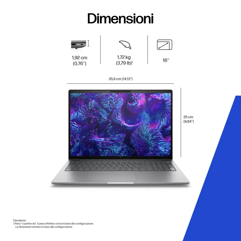 HP ZBook 8 G1i 16 inch Mobile Workstation PC Wolf Pro Security Edition Intel Core Ultra 7 255H 40,6 cm (16") Touch screen WUXGA
