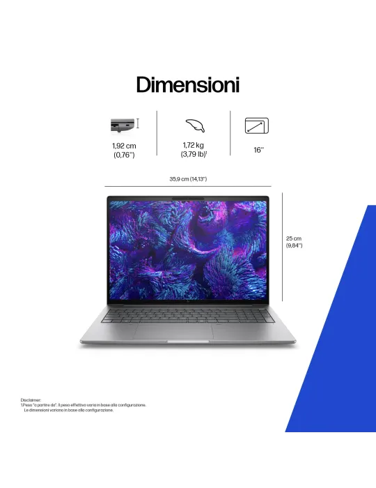 HP ZBook 8 G1i 16 inch Mobile Workstation PC Wolf Pro Security Edition Intel Core Ultra 7 255H 40,6 cm (16") Touch screen WUXGA