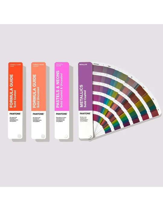 Pantone Solid Guide Set - Formula Guide Coated & Uncoated, Pastels & Neons Guide, Metallic Guide