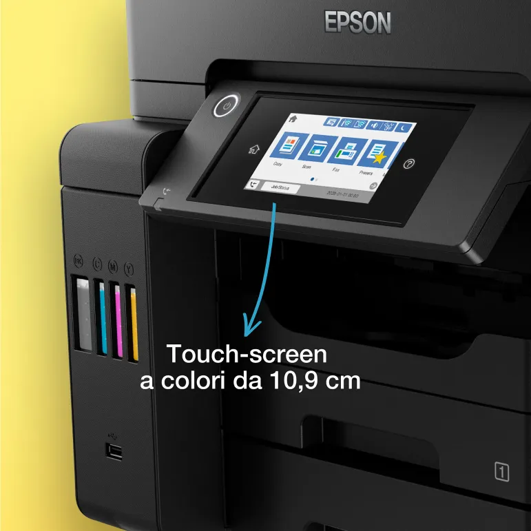 Epson EcoTank ET-5805 Stampante Multifunzione A4, Wi-Fi, con serbatoi di inchiostro, scansione, copia e fax
