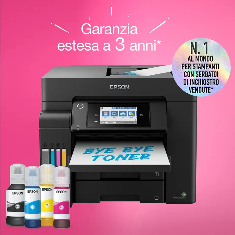 Epson EcoTank ET-5805 Stampante Multifunzione A4, Wi-Fi, con serbatoi di inchiostro, scansione, copia e fax