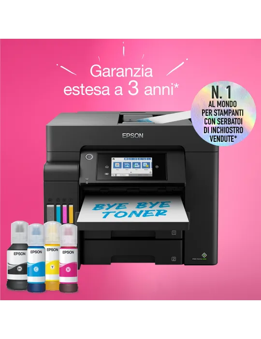 Epson EcoTank ET-5805 Stampante Multifunzione A4, Wi-Fi, con serbatoi di inchiostro, scansione, copia e fax