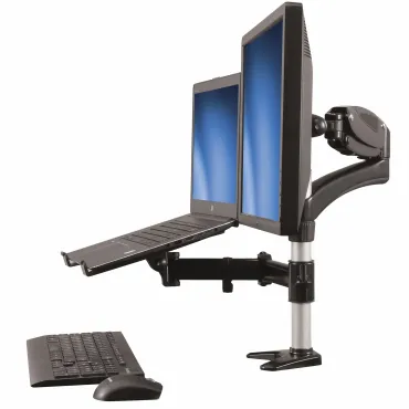 StarTech Supporto per singolo Monitor con base per portatile ad altezza regolabile One Touch