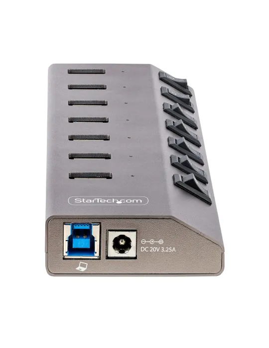 StarTech.com Hub USB-C Autoalimentato a 7 Porte con Interruttori Individuali - Multipresa USB 3.0 5Gbps per Notebook e PC
