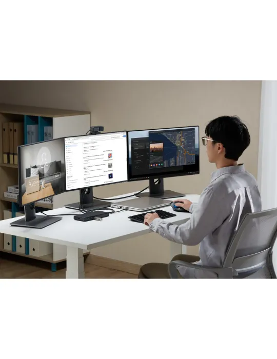 Kensington Docking station SD4842P EQ, con USB-C 10 Gb s, tripla uscita video, senza driver e 100 W PD