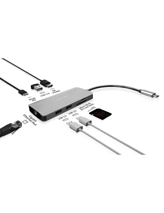 Kensington Hub portatile senza driver 8-in-1 USB-C UH1400P