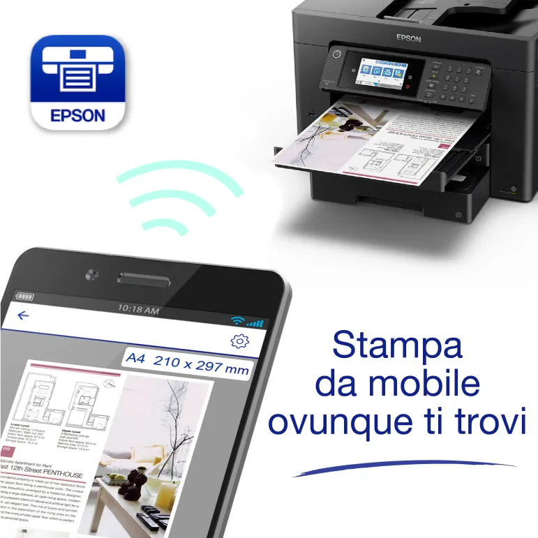 Epson WorkForce WF-7840DTWF Stampante Multifunzione A3+ fronte retro Inkjet Wireless