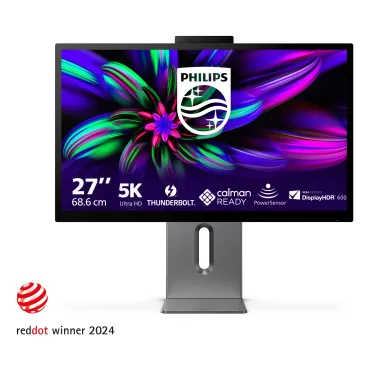 Philips Brilliance 27E3U7903 - monitor 27 pollici, 5K, Adobe RGB 99% con altoparlante, microfono e webcam integrati