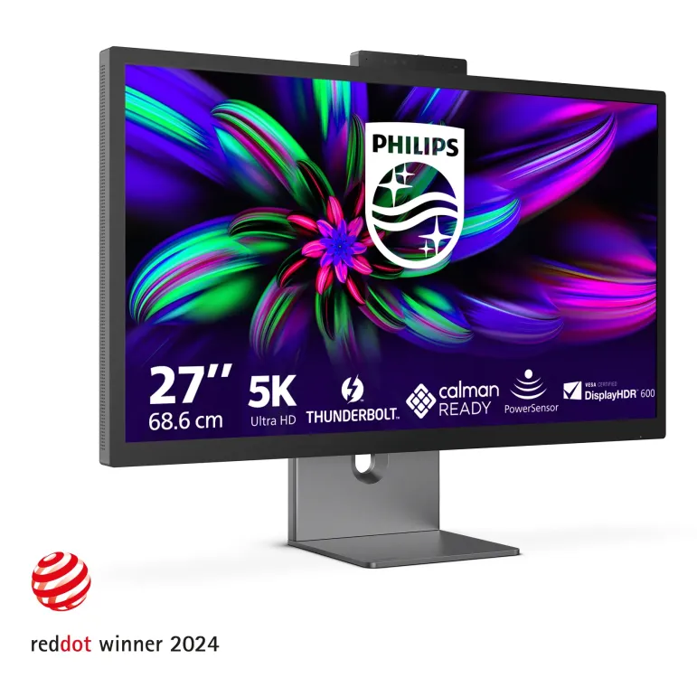 Philips Brilliance 27E3U7903 - monitor 27 pollici, 5K, Adobe RGB 99% con altoparlante, microfono e webcam integrati