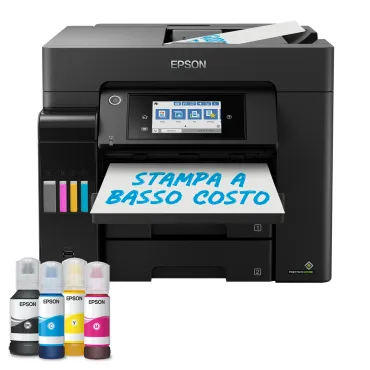 Epson EcoTank ET-5855 Stampante Multifunzione A4, Wi-Fi, con serbatoi di inchiostro, scansione, copia e fax