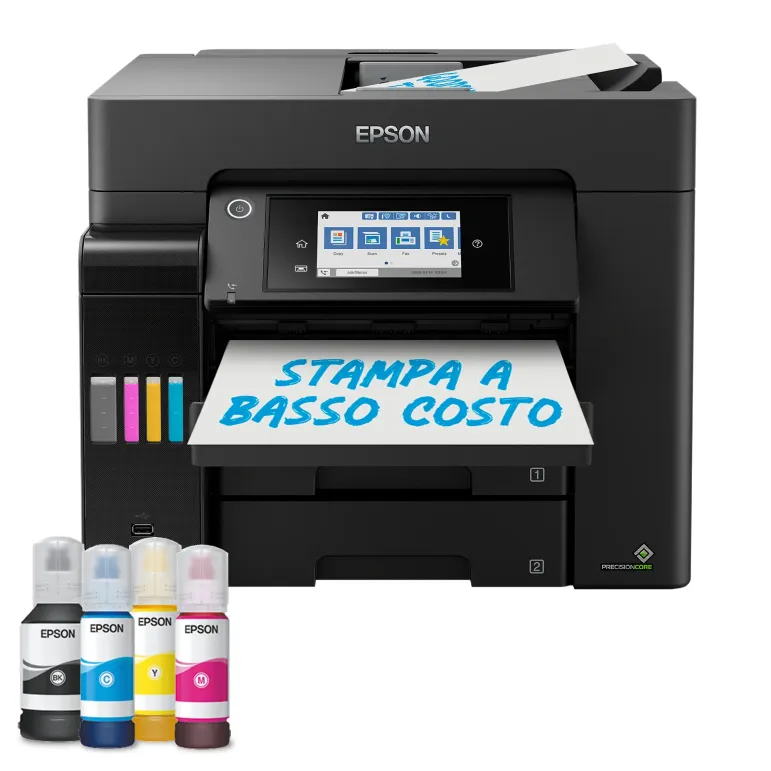 Epson EcoTank ET-5855 Stampante Multifunzione A4, Wi-Fi, con serbatoi di inchiostro, scansione, copia e fax