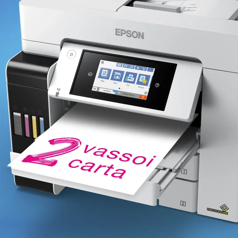 Epson EcoTank ET-5885 Stampante Multifunzione A4, Wi-Fi, con serbatoi di inchiostro, scansione, copia e fax