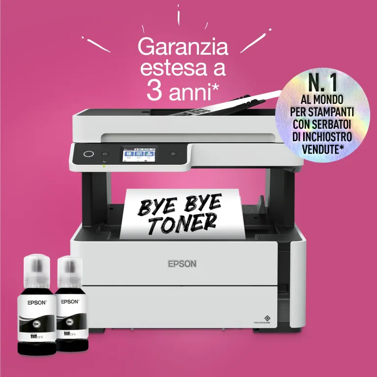 Epson EcoTank ET-M3180 Stampante monocromatica multifunzione A4 Wi-Fi con serbatoi di inchiostro