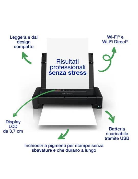 Epson WorkForce WF-110W Stampante A4 Inkjet Portatile