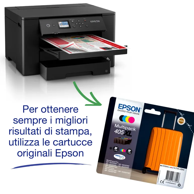 Epson WorkForce WF-7310DTW Stampante inkjet A3+ WI-FI fronte retro