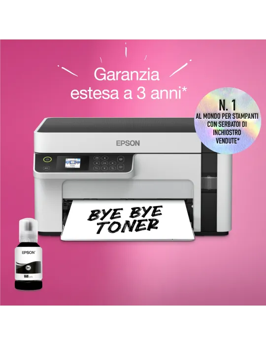 Epson EcoTank ET-M2120 Stampante monocromatica multifunzione A4 Wi-Fi con serbatoi di inchiostro