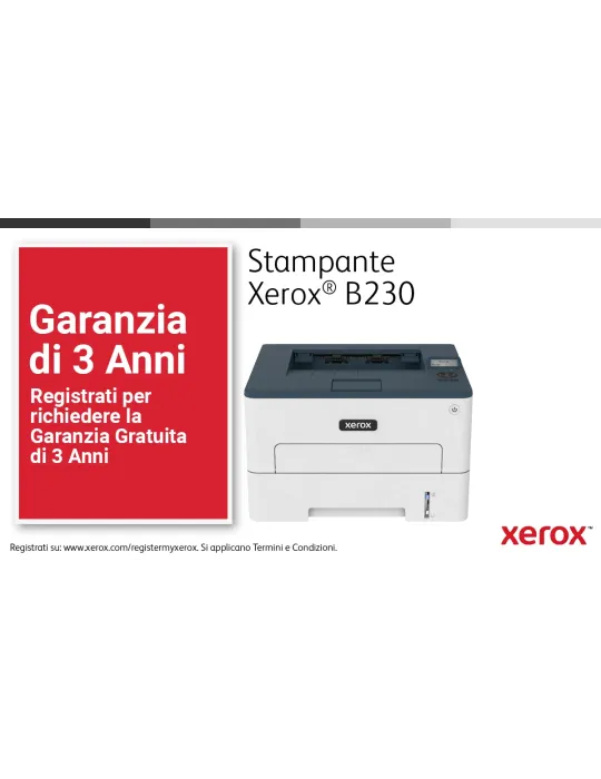 Xerox B230 DNI stampante laser A4 monocromatica, WI-FI, 34 ppm
