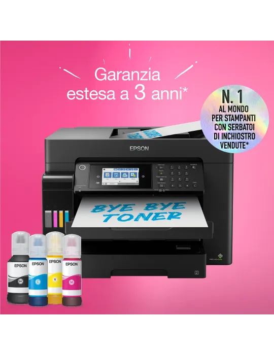 Epson EcoTank ET-16655 Stampante Multifunzione A3+, Wi-Fi, con serbatoi di inchiostro, scansione, copia e fax
