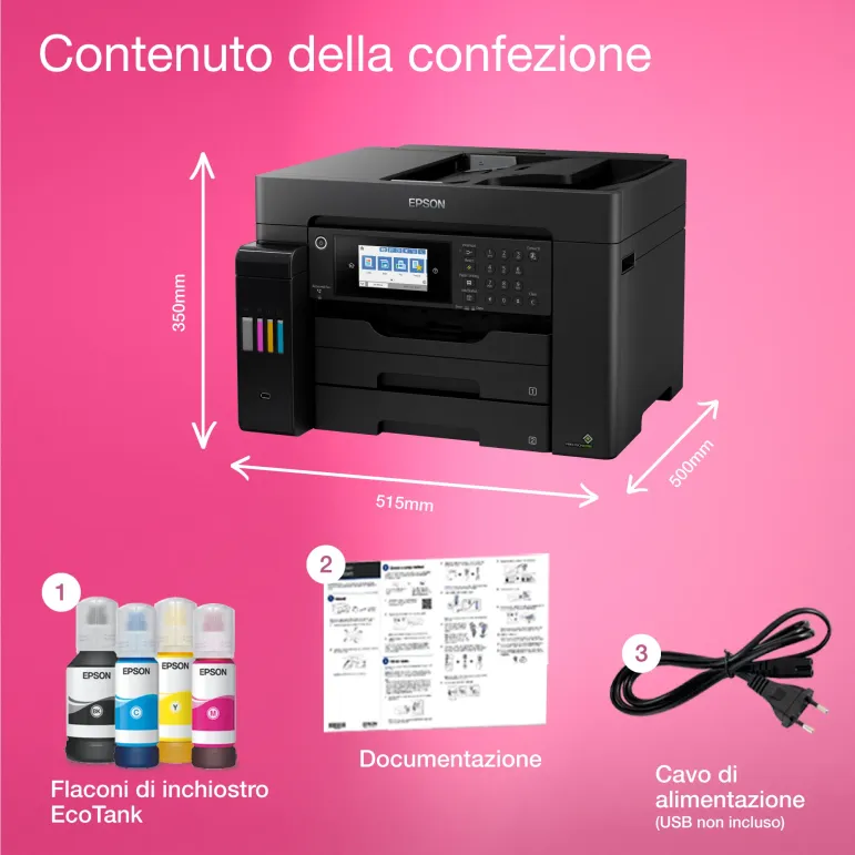 Epson EcoTank ET-16655 Stampante Multifunzione A3+, Wi-Fi, con serbatoi di inchiostro, scansione, copia e fax