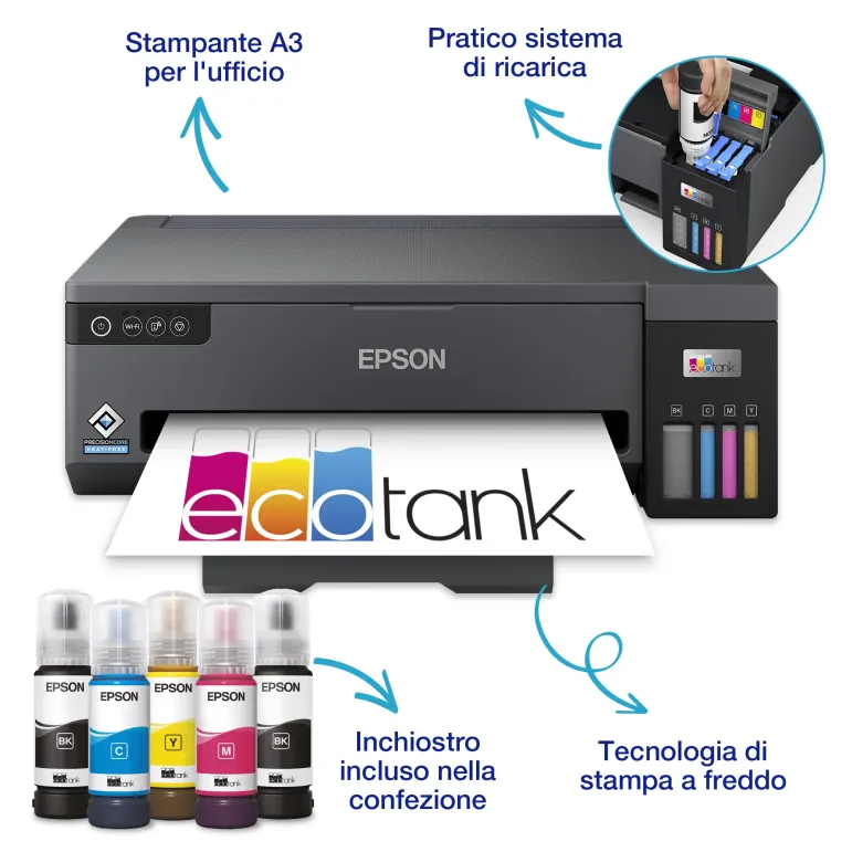 Epson EcoTank ET-14100 Stampante A3 Wi-Fi con serbatoi di inchiostro