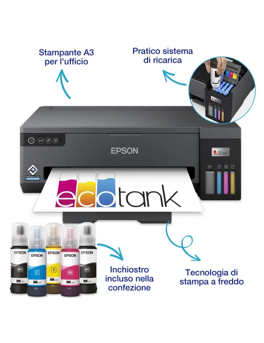 Epson EcoTank ET-14100 Stampante A3 Wi-Fi con serbatoi di inchiostro