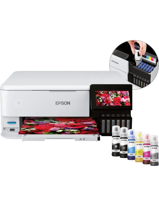 Epson EcoTank ET-8500 Stampante multifunzione fotografica con serbatoi di inchiostro Wi-Fi A4