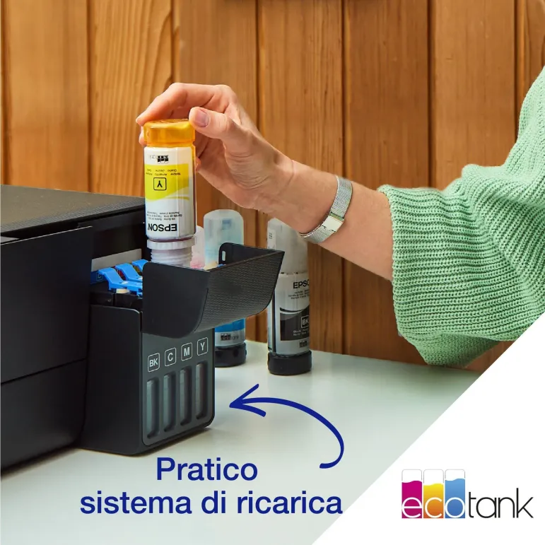 Epson EcoTank ET-2860 stampante multifunzione A4 Wi-Fi con serbatoi di inchiostro