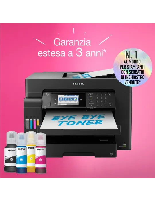 Epson EcoTank ET-16605 Stampante Multifunzione A3+, Wi-Fi, con serbatoi di inchiostro, scansione, copia e fax