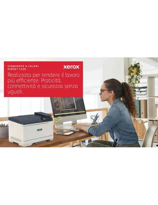 Xerox C320 DNI Stampante Laser A4 a colori, WI-FI, 33 ppm