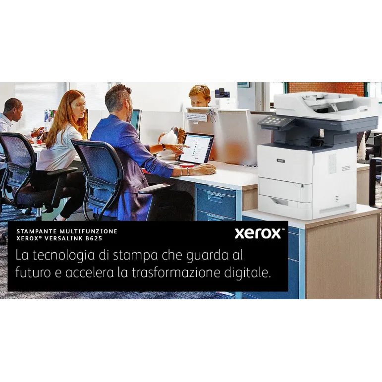 Xerox VersaLink B625 DN stampante multifunzione Laser A4 monocromatica, 61 ppm, DADF, scansione, copia e fax