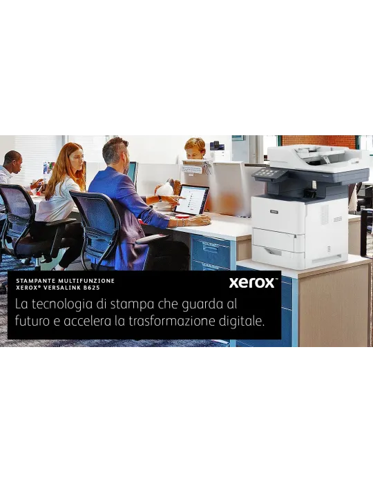 Xerox VersaLink B625 DN stampante multifunzione Laser A4 monocromatica, 61 ppm, DADF, scansione, copia e fax