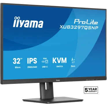 iiyama ProLite XUB3297QSNP-B1 Monitor PC 81,3 cm (32") 2560 x 1440 Pixel Quad HD LED Nero