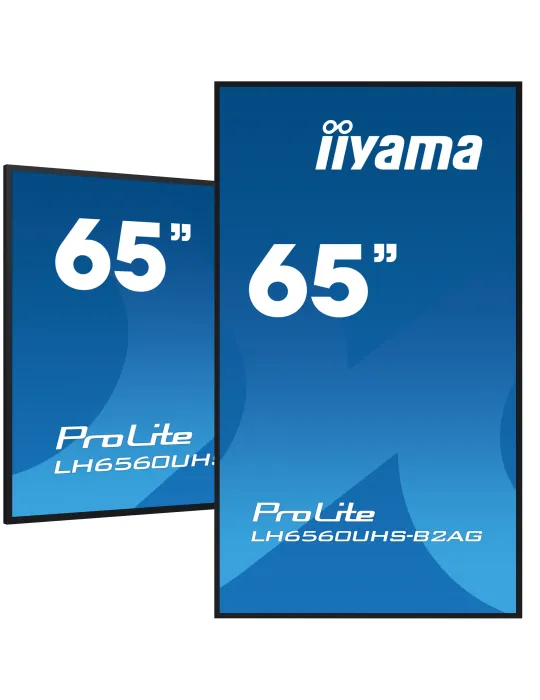iiyama LH6560UHS-B2AG visualizzatore di messaggi Pannello A digitale 163,8 cm (64.5") LED Wi-Fi 500 cd m² 4K Ultra HD Nero