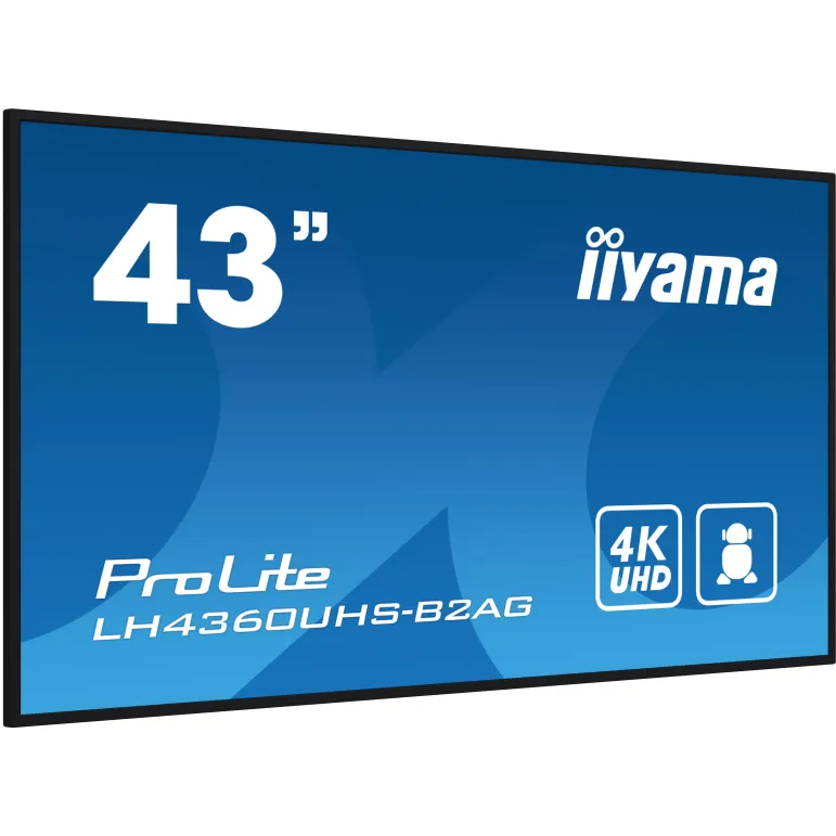 iiyama LH4360UHS-B2AG visualizzatore di messaggi Pannello A digitale 108 cm (42.5") LED Wi-Fi 500 cd m² 4K Ultra HD Nero