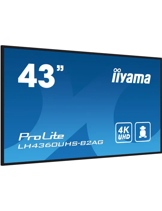 iiyama LH4360UHS-B2AG visualizzatore di messaggi Pannello A digitale 108 cm (42.5") LED Wi-Fi 500 cd m² 4K Ultra HD Nero
