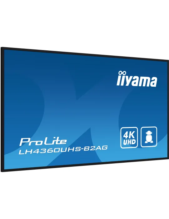 iiyama LH4360UHS-B2AG visualizzatore di messaggi Pannello A digitale 108 cm (42.5") LED Wi-Fi 500 cd m² 4K Ultra HD Nero