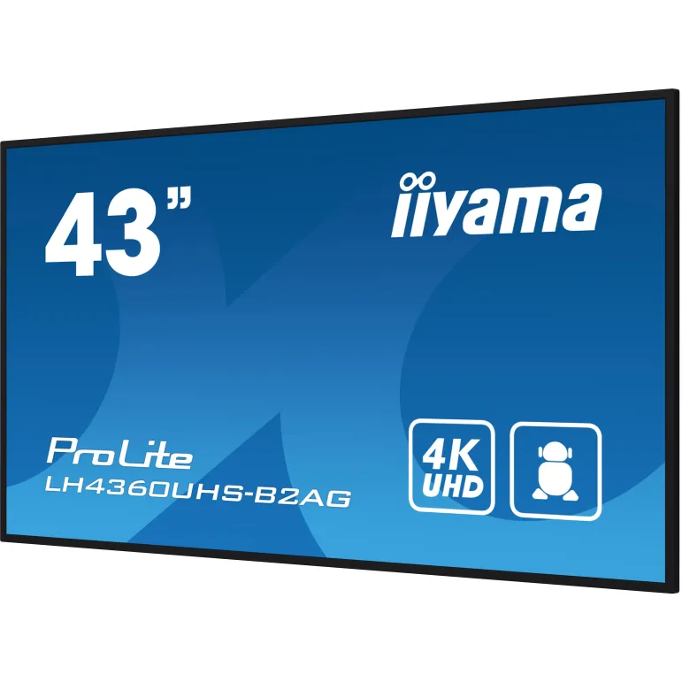 iiyama LH4360UHS-B2AG visualizzatore di messaggi Pannello A digitale 108 cm (42.5") LED Wi-Fi 500 cd m² 4K Ultra HD Nero