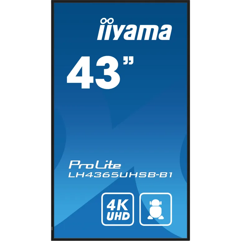 iiyama LH4365UHSB-B1 visualizzatore di messaggi Design chiosco 108 cm (42.5") LED Wi-Fi 800 cd m² 4K Ultra HD Nero Processore