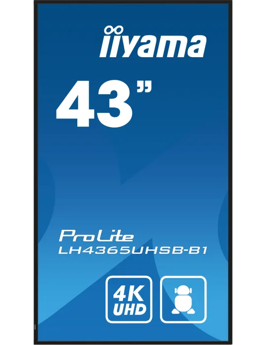 iiyama LH4365UHSB-B1 visualizzatore di messaggi Design chiosco 108 cm (42.5") LED Wi-Fi 800 cd m² 4K Ultra HD Nero Processore