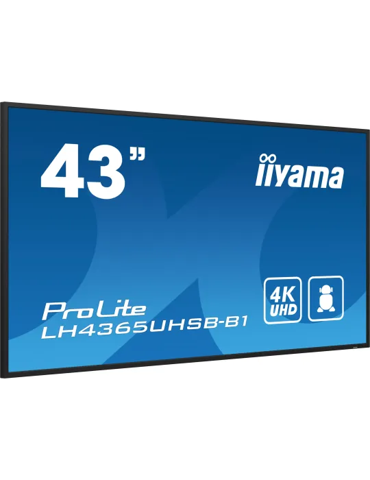 iiyama LH4365UHSB-B1 visualizzatore di messaggi Design chiosco 108 cm (42.5") LED Wi-Fi 800 cd m² 4K Ultra HD Nero Processore