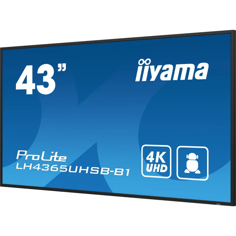 iiyama LH4365UHSB-B1 visualizzatore di messaggi Design chiosco 108 cm (42.5") LED Wi-Fi 800 cd m² 4K Ultra HD Nero Processore