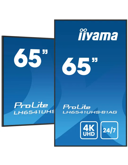 iiyama LH6541UHS-B1AG visualizzatore di messaggi 163,8 cm (64.5") LCD 500 cd m² 4K Ultra HD Nero 24 7