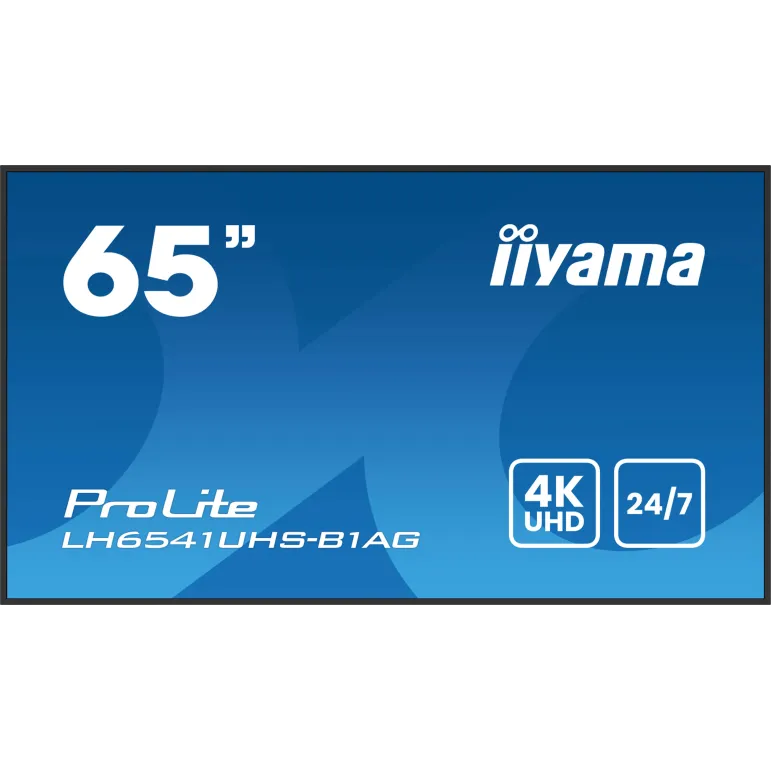 iiyama LH6541UHS-B1AG visualizzatore di messaggi 163,8 cm (64.5") LCD 500 cd m² 4K Ultra HD Nero 24 7