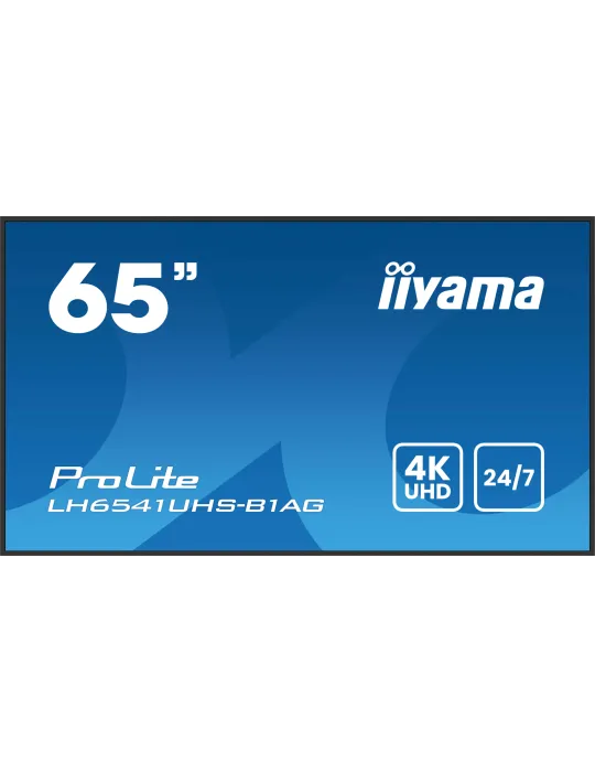 iiyama LH6541UHS-B1AG visualizzatore di messaggi 163,8 cm (64.5") LCD 500 cd m² 4K Ultra HD Nero 24 7