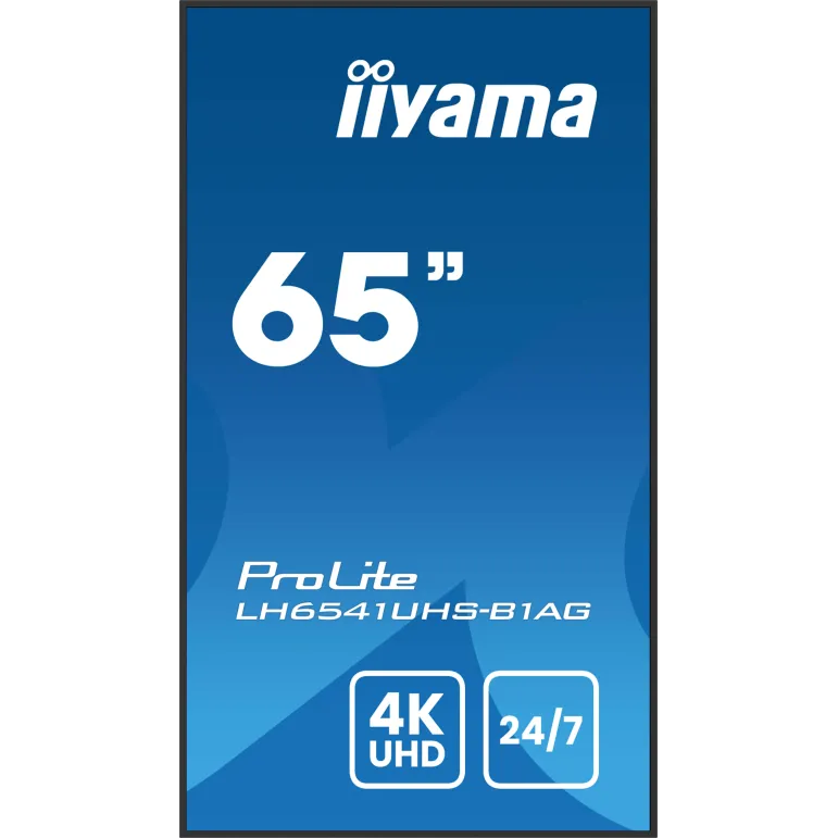iiyama LH6541UHS-B1AG visualizzatore di messaggi 163,8 cm (64.5") LCD 500 cd m² 4K Ultra HD Nero 24 7