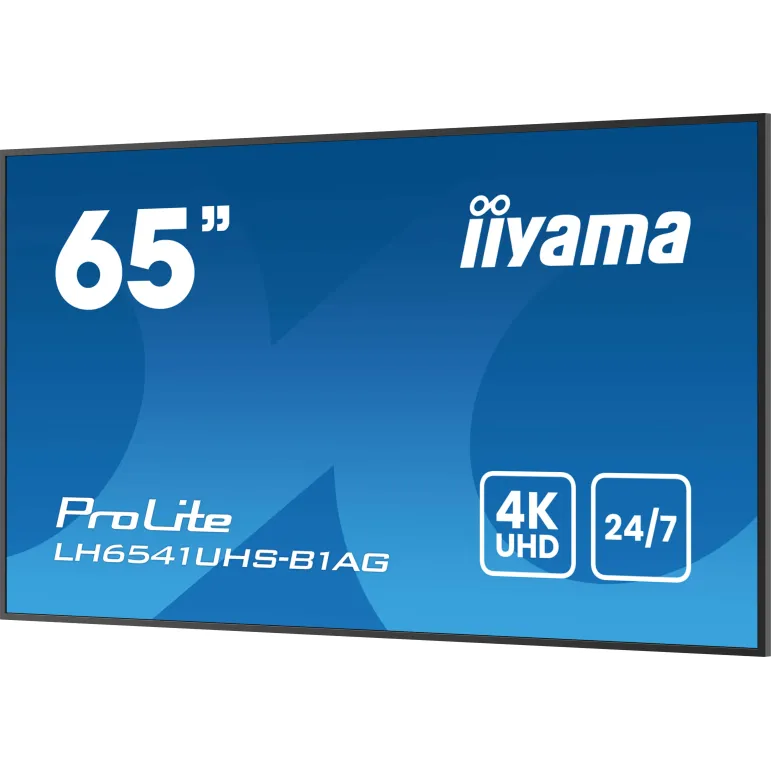 iiyama LH6541UHS-B1AG visualizzatore di messaggi 163,8 cm (64.5") LCD 500 cd m² 4K Ultra HD Nero 24 7