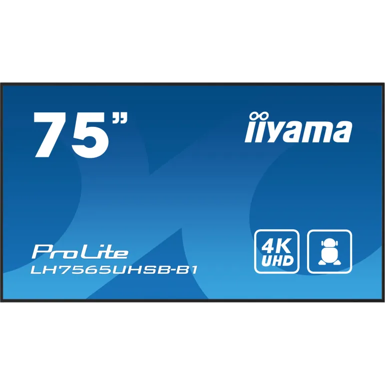 iiyama LH7565UHSB-B1 visualizzatore di messaggi Design chiosco 189,2 cm (74.5") LED Wi-Fi 800 cd m² 4K Ultra HD Nero Processore